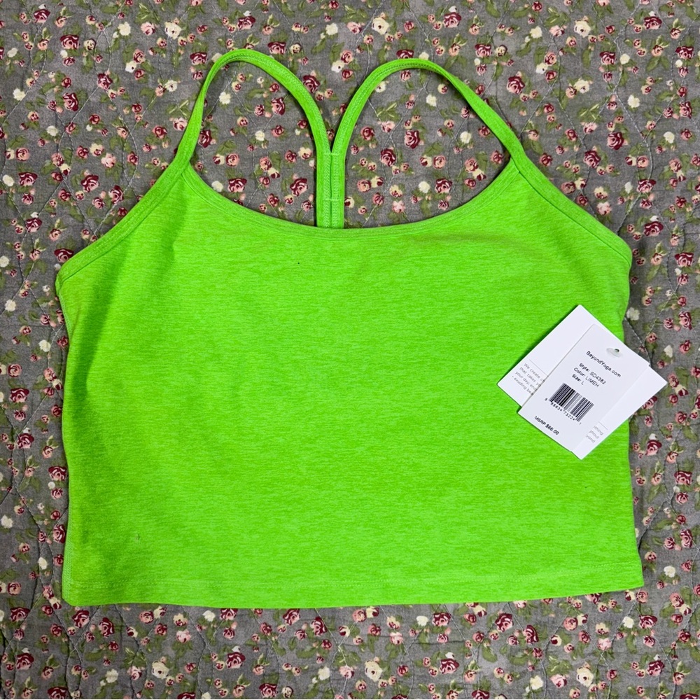 Beyond Yoga Neon Green Sports Bra